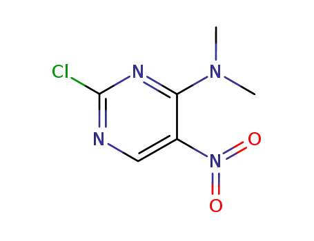 Molecular Structure of 1131-14-2 (4-Pyrimidinamine, 2-chloro-N,N-dimethyl-5-nitro-)