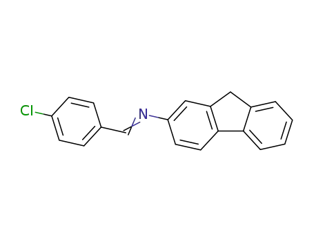Molecular Structure of 82899-02-3 (2-(4-CHLOROBENZYLIDENEAMINO)FLUORENE)