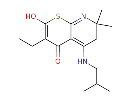 3-ethyl-2-hydroxy-7,7-dimethyl-5-[(2-methylpropyl)amino]-6,7-dihydro-4H-thiopyrano[2,3-b]pyridin-4-one