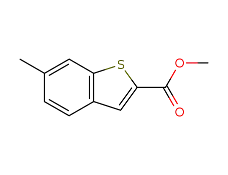 Molecular Structure of 82787-72-2 (6-METHYL-BENZO[B]THIOPHENE-2-CARBOXYLIC ACID METHYL ESTER)