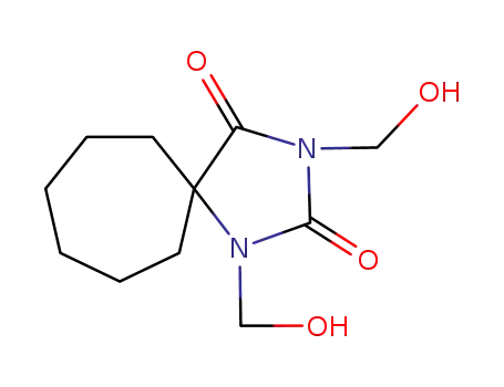 Molecular Structure of 887-17-2 (1,3-Bis(hydroxymethyl)-1,3-diazaspiro[4.6]undecane-2,4-dione)