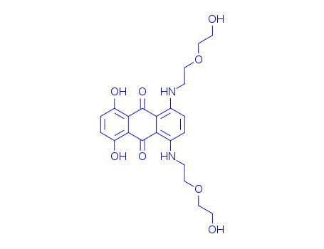 Molecular Structure of 82654-75-9 (1,4-dihydroxy-5,8-bis((2-(2-hydroxyethoxy)ethyl)amino)-9,10-anthracenedione)