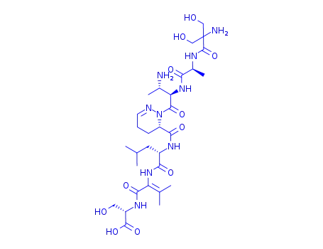 2-[[[(6S)-1-[(3S)-N-(2-Hydroxymethyl Ser-L-Ala-)-3-amino-L-Abu-]-1,4,5,6-tetrahydropyridazin-6-yl]carbonyl-L-Leu-]amino]-3-methyl-2-butenoyl-L-Ser-OH