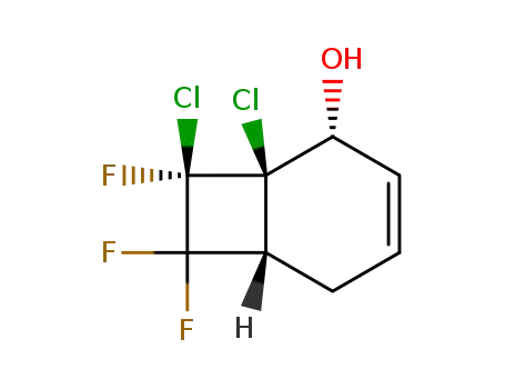 Molecular Structure of 82468-19-7 ((1S,2S,6S,8S)-1,8-dichloro-7,7,8-trifluorobicyclo[4.2.0]oct-3-en-2-ol)