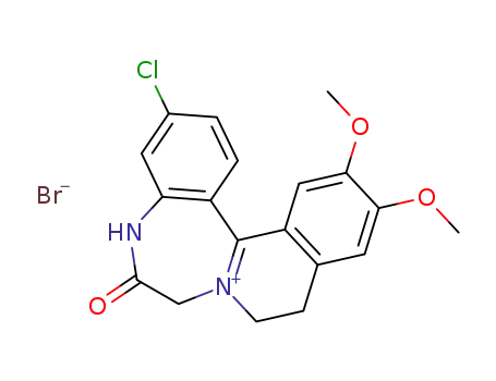 Molecular Structure of 54971-40-3 (11-Chloro-2,3-dimethoxy-8-oxo-5,7,8,9-tetrahydro-6H-9-aza-6a-azonia-benzo[6,7]cyclohepta[1,2-a]naphthalene; bromide)