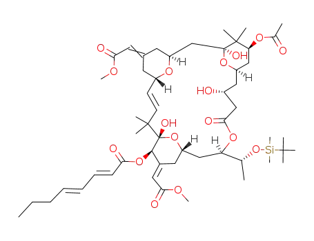 Molecular Structure of 136205-46-4 (C<sub>53</sub>H<sub>82</sub>O<sub>17</sub>Si)