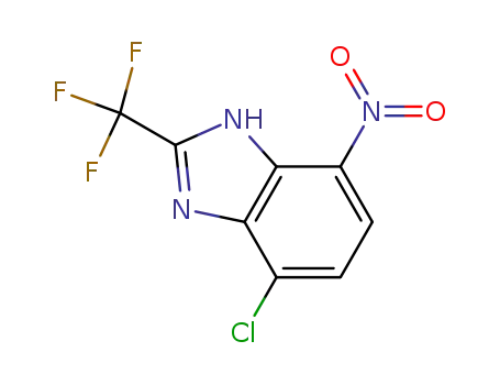 Molecular Structure of 89427-11-2 (4-chloro-7-nitro-2-(trifluoromethyl)-1H-benzimidazole)