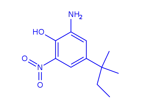 Molecular Structure of 83488-02-2 (4-tert-Amyl-2-amino-6-nitrophenol)
