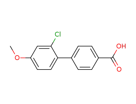 Molecular Structure of 892843-81-1 (4-(2-Chloro-4-methoxyphenyl)benzoic acid)