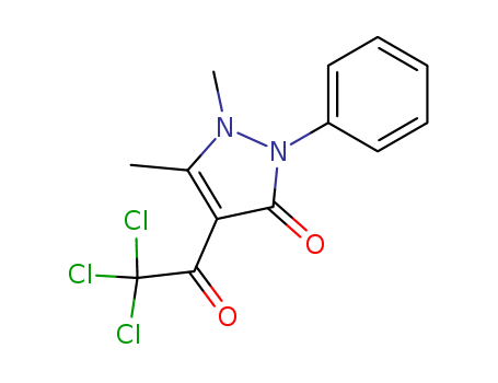 3H-Pyrazol-3-one, 1,2-dihydro-1,5-dimethyl-2-phenyl-4-(trichloroacetyl)-