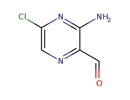 Molecular Structure of 89284-25-3 (3-aMino-5-chloropyrazine-2-carbaldehyde)