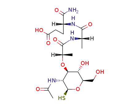 Molecular Structure of 83375-11-5 (N-Acetyl-thiomuramyl-alanyl-isoglutamine)