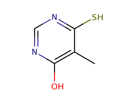 Molecular Structure of 89322-74-7 (4-Pyrimidinol, 6-mercapto-5-methyl- (7CI))