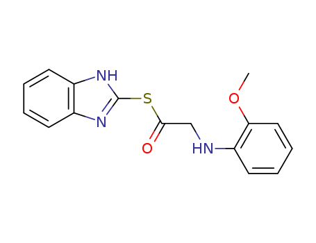 ((2-METHOXYPHENYL)AMINO)ETHANETHIOIC ACID S-1H-BENZO[D]IMIDAZOL-2-YL ESTER