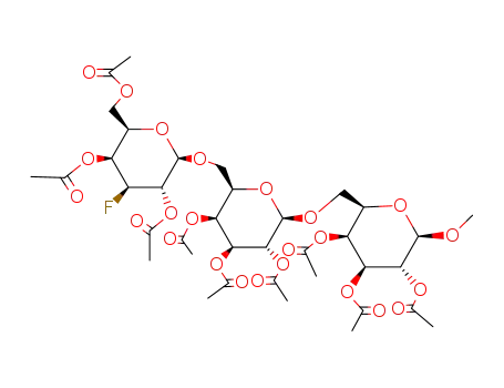 methyl O-(2,4,6-tri-O-acetyl-3-deoxy-3-fluoro-β-D-galactopyranosyl)-(1->6)-O-(2,3,4-tri-O-acetyl-β-D-galactopyranosyl)-(1->6)-2,3,4-tri-O-acetyl-β-D-galactopyranoside