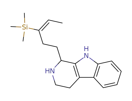 Molecular Structure of 83665-54-7 (1-[(3E)-3-(trimethylsilyl)pent-3-en-1-yl]-2,3,4,9-tetrahydro-1H-beta-carboline)