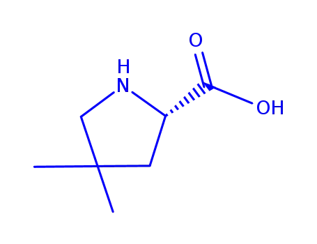 Molecular Structure of 891183-50-9 ((S)-4,4-Dimethyl-pyrrolidine-2-carboxylic acid)