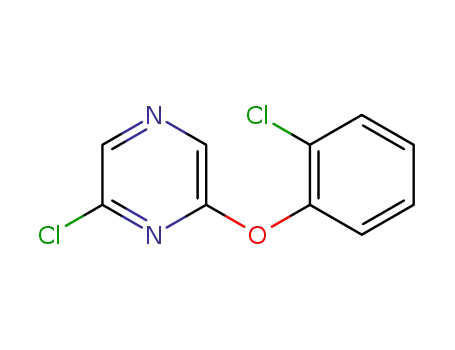Molecular Structure of 894416-99-0 (2-CHLORO-6-(2-CHLOROPHENOXY) PYRAZINE)
