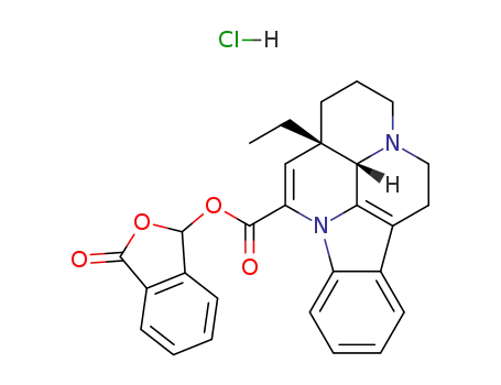 Molecular Structure of 82958-12-1 ((3-alpha,16-alpha)-Eburnamenin-14-carboxylsaeure-phthalidylester hydro chlorid [German])