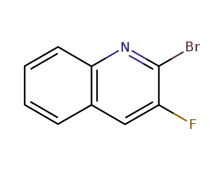 Molecular Structure of 834883-99-7 (2-Bromo-3-fluoroquinoline)