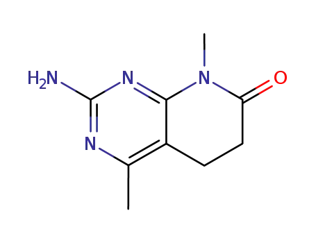Molecular Structure of 830-64-8 (2-amino-4,8-dimethyl-5,8-dihydropyrido[2,3-d]pyrimidin-7(6H)-one)