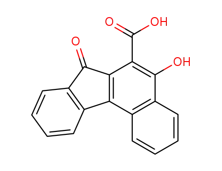 Molecular Structure of 82276-26-4 (7H-Benzo[c]fluorene-6-carboxylic acid, 5-hydroxy-7-oxo-)