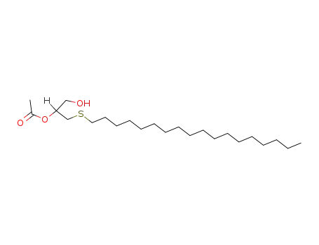 Molecular Structure of 91274-07-6 (1,2-Propanediol, 3-(octadecylthio)-, 2-acetate)