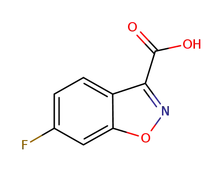 Molecular Structure of 894789-43-6 (6-FLUOROBENZO[D]ISOXAZOLE-3-CARBOXYLIC ACID)