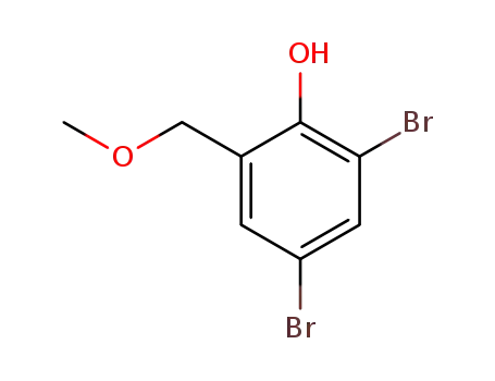 Molecular Structure of 56986-14-2 (2,4-dibromo-6-methoxymethyl-phenol)