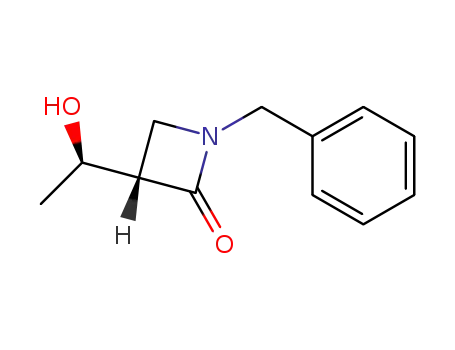 Molecular Structure of 89368-09-2 (N-Benzyl-3-(1-hydroxyethyl)azetidin-2-one)