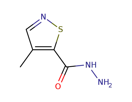 Molecular Structure of 89280-04-6 (5-Isothiazolecarboxylic  acid,  4-methyl-,  hydrazide)