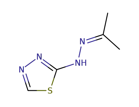 -델타-2-1,3,4-티아디아졸린-5-온, 아진과 아세톤(7CI)