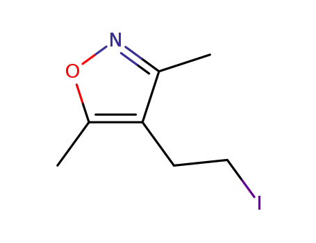 Molecular Structure of 83467-36-1 (3,5-DIMETHYL-4-(2-IODOETHYL)ISOXAZOLE)