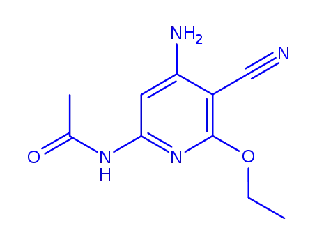 Molecular Structure of 894803-94-2 (Acetamide, N-(4-amino-5-cyano-6-ethoxy-2-pyridinyl)-)
