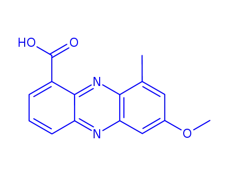Molecular Structure of 83297-77-2 (7-Methoxy-9-methylphenazine-1-carboxylic acid)