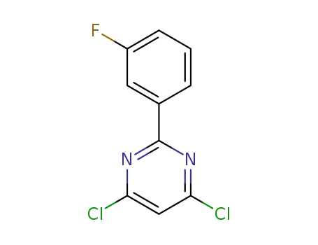 Molecular Structure of 83217-45-2 (4,6-DICHLORO-2-(3-FLUOROPHENYL)PYRIMIDINE)