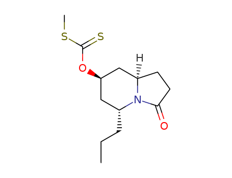 (5R,7R,8aR)-7-methylsulfanylcarbothioyloxy-5-propyl-2,5,6,7,8,8a-hexahydro-1H-indolizin-3-one cas  82979-14-4
