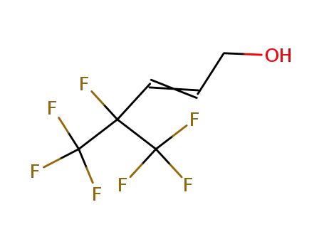 Molecular Structure of 243139-65-3 (2-Penten-1-ol, 4,5,5,5-tetrafluoro-4-(trifluoromethyl)-)