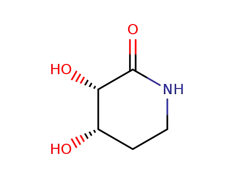 Molecular Structure of 139374-43-9 (cis-3,4-dihydroxy-2-piperidinone)