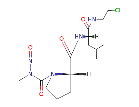 Molecular Structure of 83472-47-3 ((2S)-N~2~-[N-(2-chloroethyl)-L-leucyl]-N~1~-methyl-N~1~-nitrosopyrrolidine-1,2-dicarboxamide)