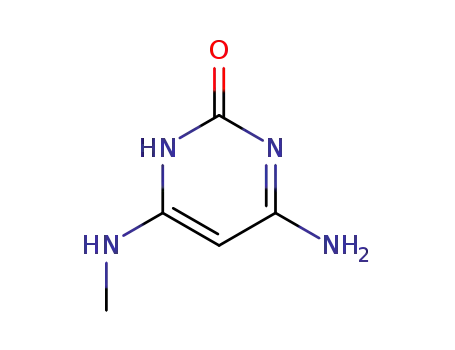 Molecular Structure of 89181-82-8 (2(1H)-Pyrimidinone, 4-amino-6-(methylamino)- (7CI))