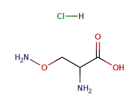 Molecular Structure of 89170-21-8 (2-amino-3-aminooxy-propanoic acid)