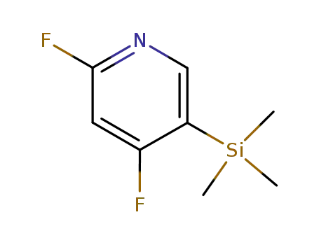 Molecular Structure of 837364-90-6 (Pyridine, 2,4-difluoro-5-(trimethylsilyl)-)