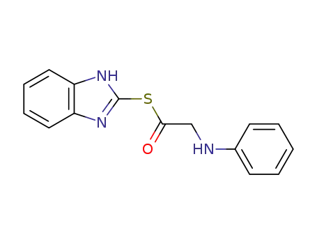 Molecular Structure of 83408-76-8 ((Phenylamino)ethanethioic acid S-1H-benzimidazol-2-yl ester)