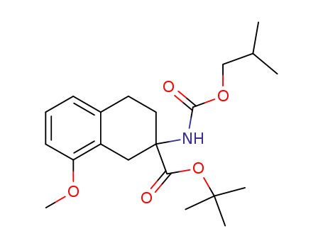 Molecular Structure of 833489-37-5 (isobutyl 2-(tert-butoxycarbonyl)-1,2,3,4-tetrahydro-8-methoxynaphthalen-2-ylcarbamate)