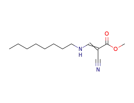 Molecular Structure of 89268-88-2 (methyl (2E)-2-cyano-3-(octylamino)prop-2-enoate)