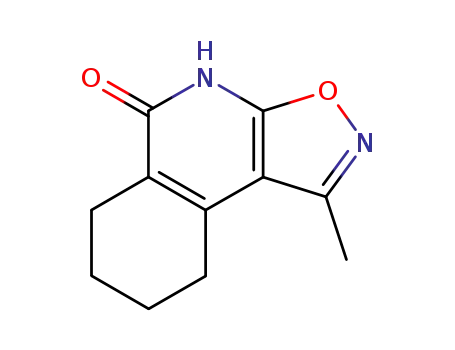 Molecular Structure of 88786-10-1 (Isoxazolo[5,4-c]isoquinolin-5(4H)-one, 6,7,8,9-tetrahydro-1-methyl-)