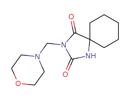 Molecular Structure of 891-99-6 (3-(Morpholinomethyl)-1,3-diazaspiro[4.5]decane-2,4-dione)