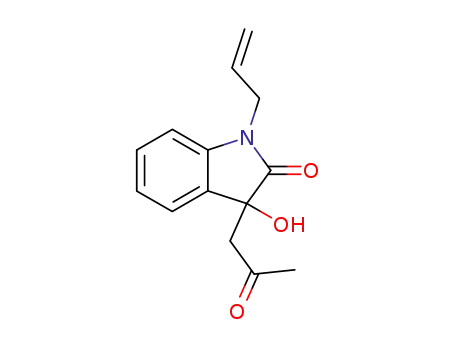 Molecular Structure of 183014-87-1 (1-allyl-3-hydroxy-3-(2'-oxopropyl)indolin-2-one)