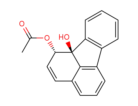 Molecular Structure of 83291-56-9 ((1S,10bS)-10b-hydroxy-1,10b-dihydrofluoranthen-1-yl acetate)